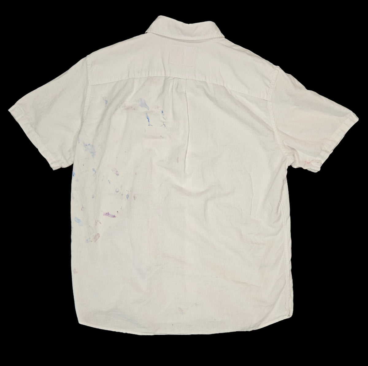 Asymmetrical Marbled Linen Shirt