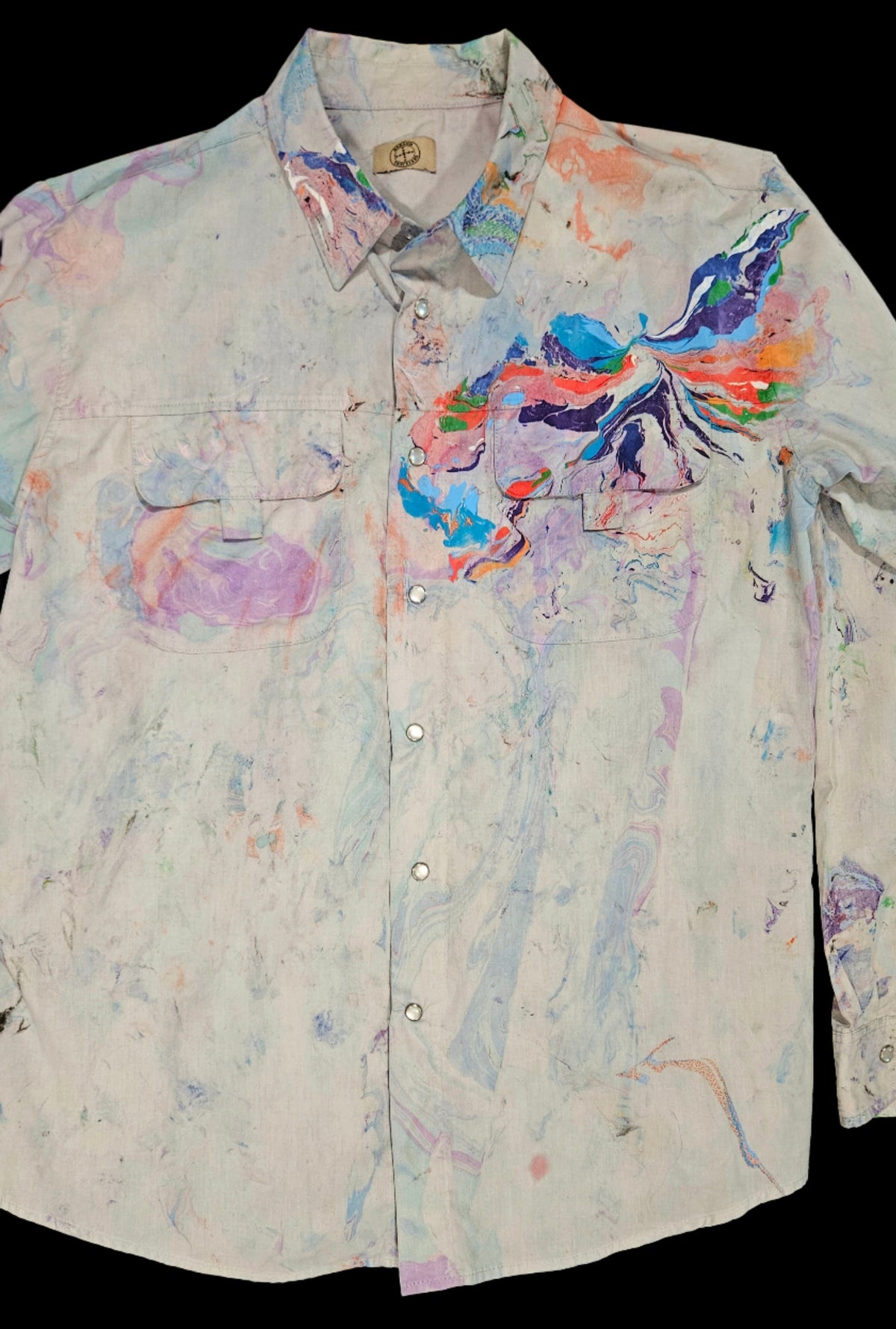 Bird of Paradise — Marbled Button-Up Shirt